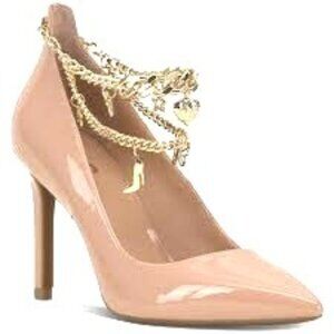 INC Womens Pointed Toe High Heel Stiletto Pumps Size 8.5 SYIRAP Gold Charm